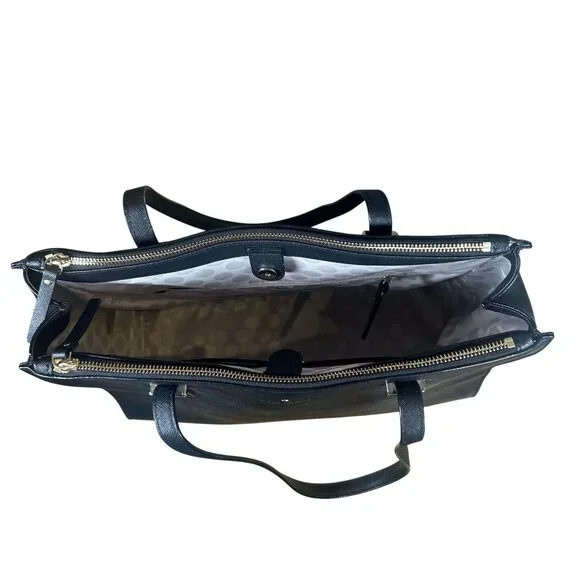 Kate Spade Cedar Street Jensen Black Leather Shoulder Bag Tote Bag - Picture 7 of 13